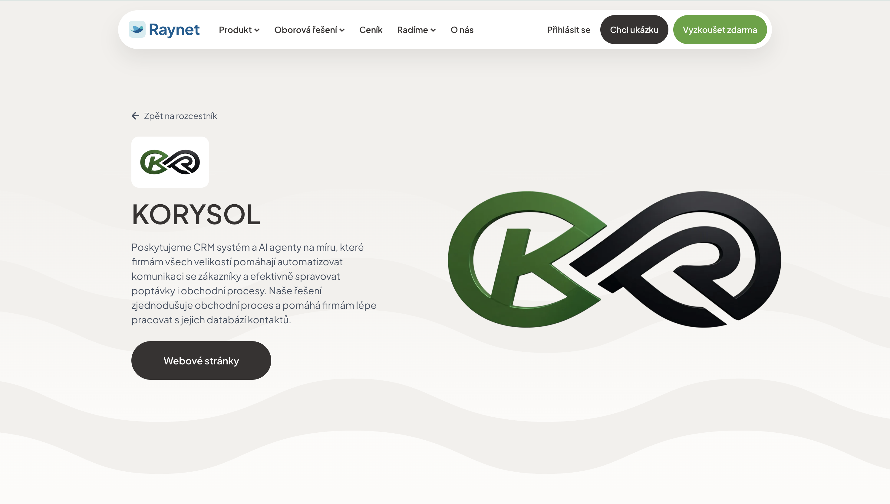 KORYSOL na Raynet — vyzkoušet zdarma