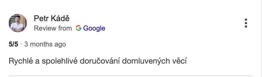 Google recenze — Petr Kádě, 5/5